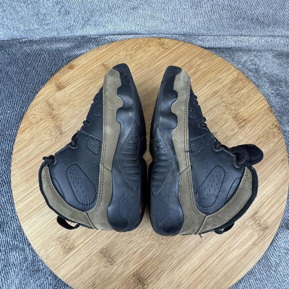 Jordan Air Jordan 9 Retro Shoes Toddler Size 9C Black Olive Red 401812-030 - Picture 6 of 8